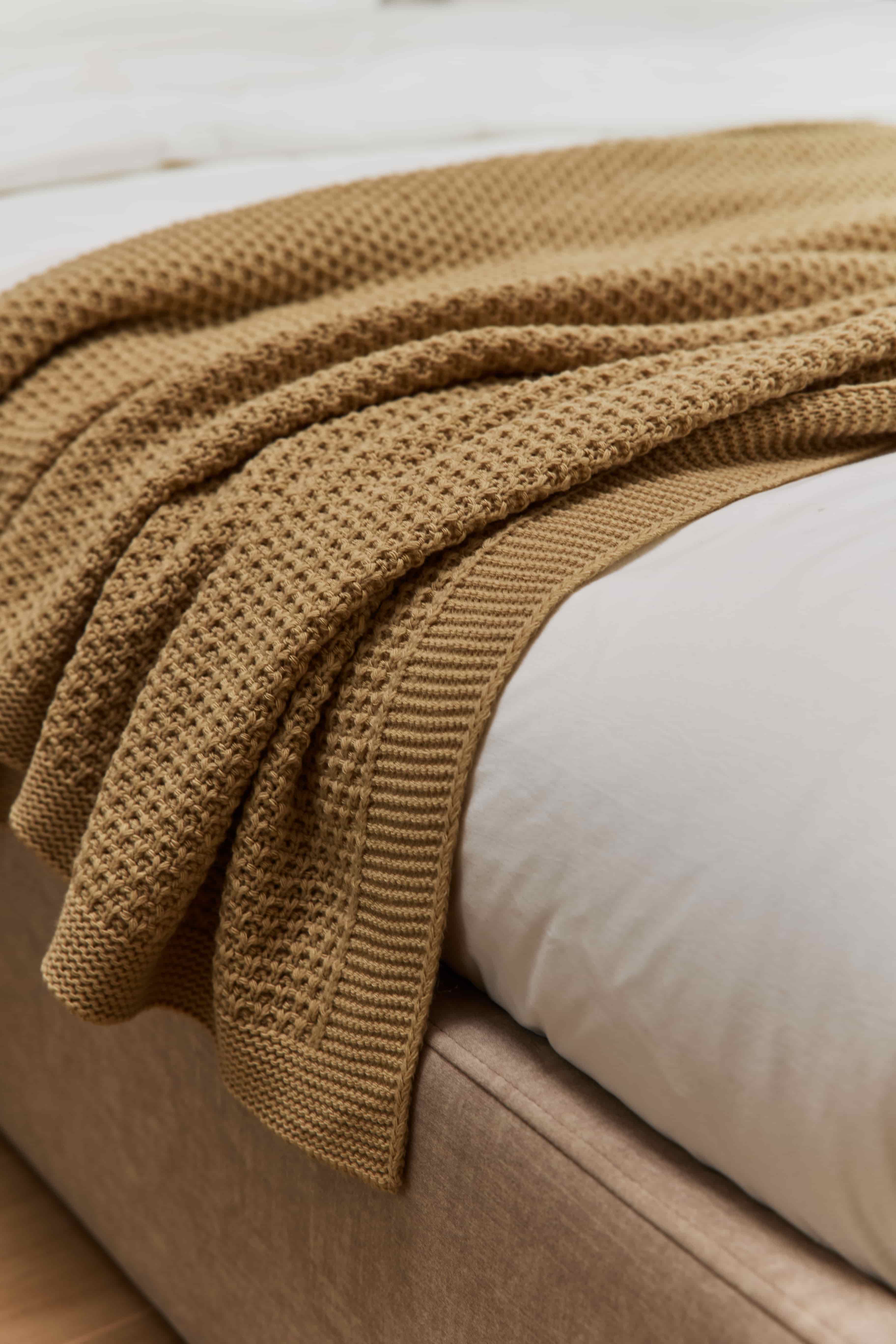 Вязанный плед PEARL beige Плед акрил 50% вовна 50% 140*200  4